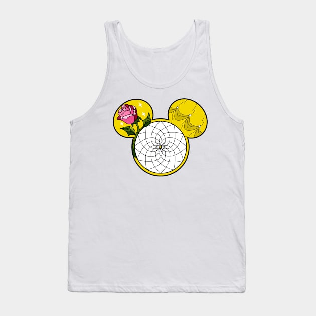 Enchanted Rose Dream Catcher Tank Top by KimsCustomCrafts